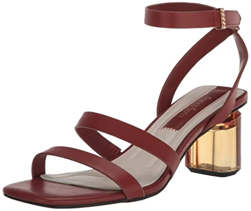 Women's Lisa Strappy Sandal Heeled, Rust Brown Leather, 7.5 UK