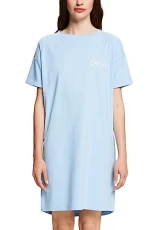 Women's Logo Cotton Nw Sus Nightshirt Nightgown, Pastel blue, UK 14