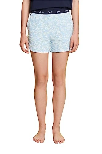 Women's Logo Cotton Nw Sus Single Shorts Pajama Bottom, Pastel Blue, UK 12