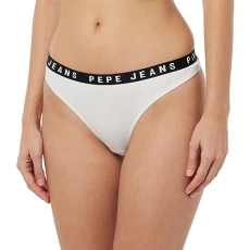 Women's Logo Thong Bikini Style Underwear, White (White), XL Women's Logo Thong Bikini Style Underwear, White (White), XL