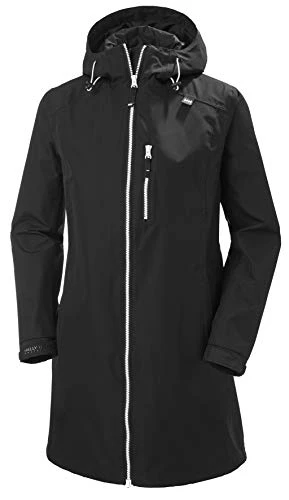 Womens Long Belfast Jacket, L, Black