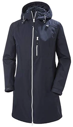 Womens Long Belfast Jacket, S, Navy