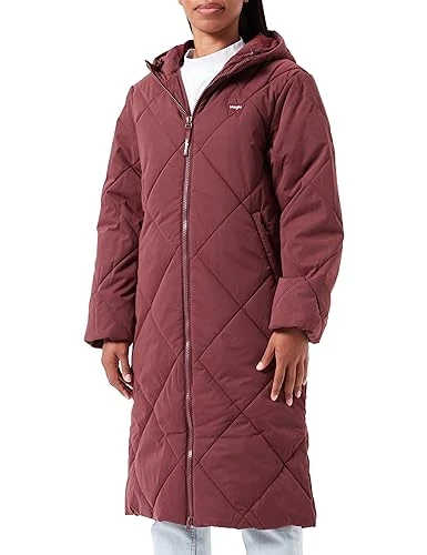 Women's Long Quilted Jacket, Dahlia, XS