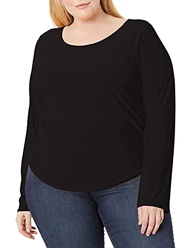 Women's Long Sleeve Blouse, Black, 4X