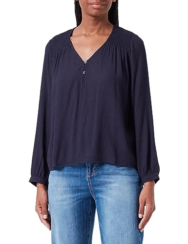 Women's Long Sleeve Blouse, Blue, 14