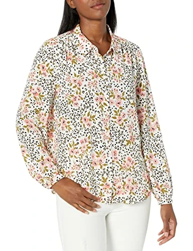 Women's Long Sleeve Button Down, ROSEBANK, X-Small