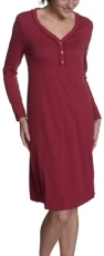 Women's Long Sleeve Henley Knit Chemise - Purple - Women's Long Sleeve Henley Knit Chemise - Purple -