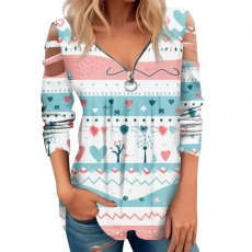 Women's Long Sleeve Tops S Dupe Top White T Shirt Spring Blouses for Women UK Women Tunic Jumpers for Women Christmas Sweatshirt Women Christmas Tshirts Women Plus Size(Sky Blue,S)