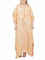 Women's Long Tiedye Kaftans Beach Coverups Resort Bikini Dress Free Size Loungewear Swim Wear Caftans Everyday Bathing Swimsuit Batwing Sleeves Nightwear Brown Women's Long Tiedye Kaftans Beach Coverups Resort Bikini Dress Free Size Loungewear Swim Wear Caftans Everyday Bathing Swimsuit Batwing Sleeves Nightwear Brown