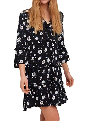 Women's loose fit mini dress, Black Niki, S