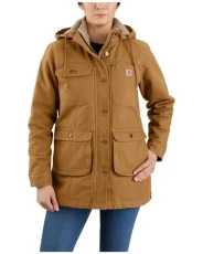 Womens Loose Fit Weathered Duck Coat Womens Loose Fit Weathered Duck Coat