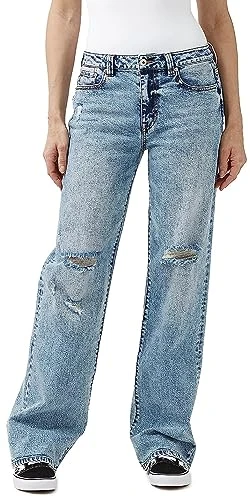 Women's Loose Straight, Creased and Sanded