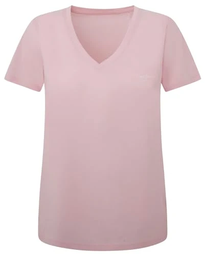 Women's Lorette V Neck T-Shirt, Pink (Pink), XS