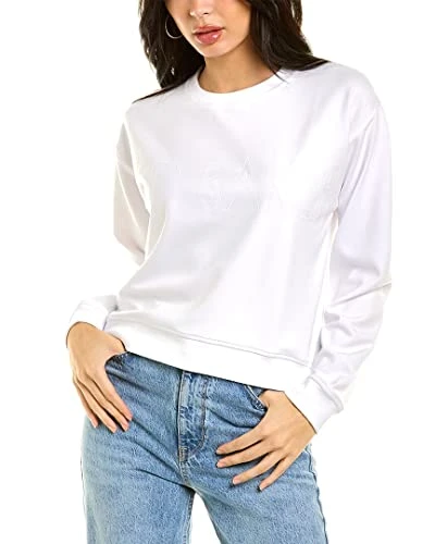 Womens Lorito Top Crew Sweater Jumper Pullover White M