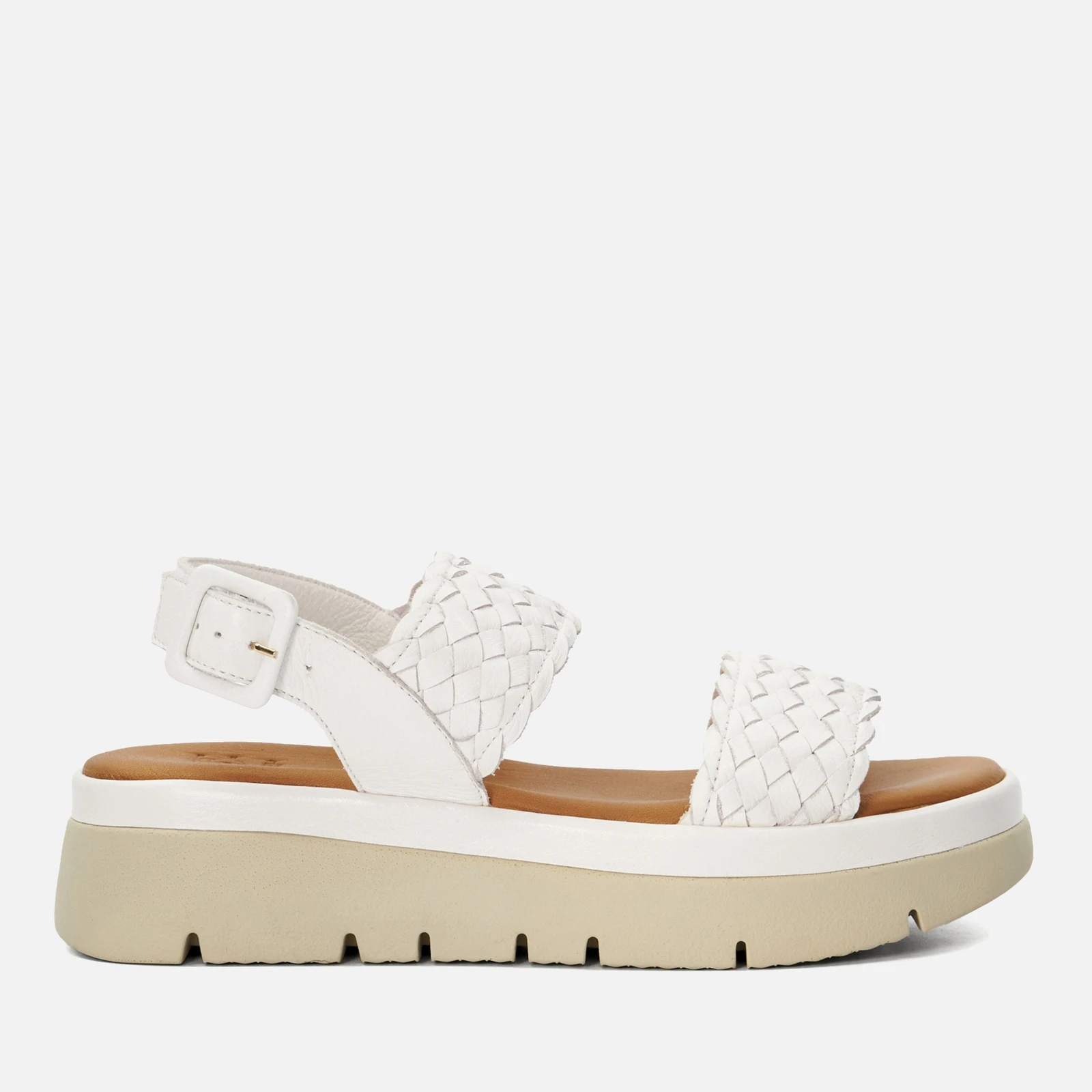 Womens Lorris Leather Sandals - White