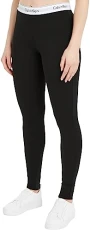 - Women's Lounge Leggings - Modern Cotton Line - Black - M - CK Women's Loungewear - Signature Elasticated Waist - Cotton, Modal, Elastane