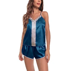 Women's Loungewear Set Suspender Pajamas Ice Silk V-Neck Summer Women's Nightwear Leopard Print Lace Two-Piece Set Sleepwear Women's Loungewear Set Suspender Pajamas Ice Silk V-Neck Summer Women's Nightwear Leopard Print Lace Two-Piece Set Sleepwear