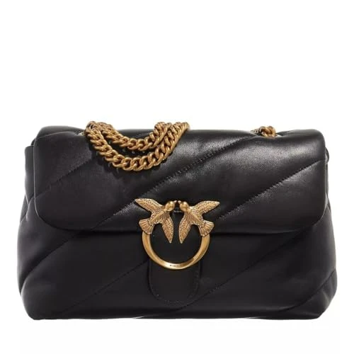 Women's Love Classic Puff CL Sheep NAP Handbag, Z99Q_Nero-Antique Gold, One Size