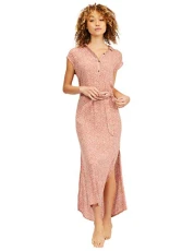 Women's Lovely Ways Button Front Midi Dress Casual, Red Clay, X-Large Women's Lovely Ways Button Front Midi Dress Casual, Red Clay, X-Large