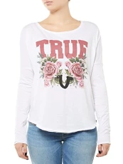 Women's LS True Roses Pyjama Bottoms, White-Weiß (White 1700), 8 Women's LS True Roses Pyjama Bottoms, White-Weiß (White 1700), 8