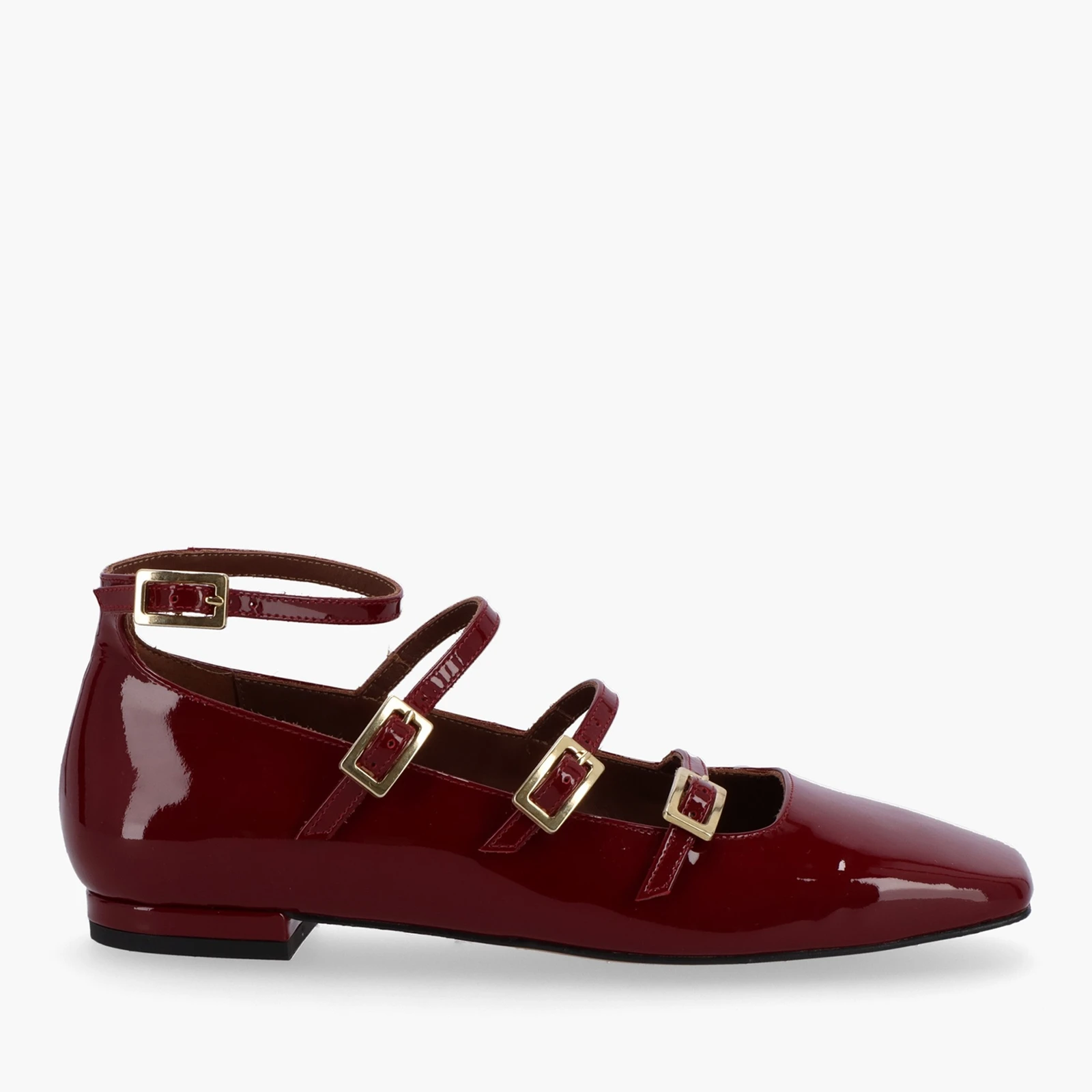 Womens Luke Patent Leather Ballet Flats - Red