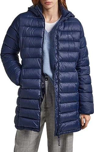 Women's Maddie Long Puffer Jacket, Blue (Dulwich), XS