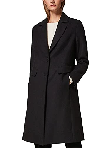 Women's Mantel Langarm Quilted Jacket, 9999 Black, 46