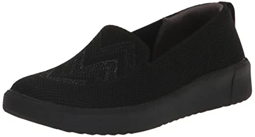 Women's March On Moc Slip-on Loafer, Black Chevron Knit, 7.5 UK