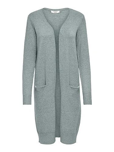 Women's Marco L/S Long Cardigan KNT Noos Sweater, Tourmaline/Detail: Melange, L
