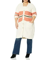 Women's Marina Vartcity Cardigan Duster Blouse, Gardenia, Large Women's Marina Vartcity Cardigan Duster Blouse, Gardenia, Large