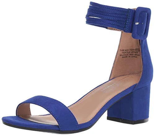 Women's Martha Stewart MID Year Heeled Sandal, Blue Fabric, 3 UK