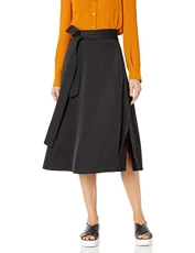 Women's Matte Shine Midi Skirt, Black, X-Small Women's Matte Shine Midi Skirt, Black, X-Small