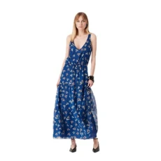 Womens Maxi Dress Blue Multi XS Womens Maxi Dress Blue Multi XS