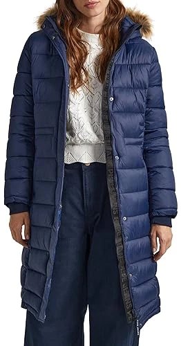 Women's May Long Puffer Jacket, Blue (Dulwich), S