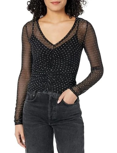 Women's Meena Top Blouse, Black, XS