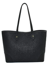 Women's Melissa Basket Woven Shopper Bag, Black, One Size Women's Melissa Basket Woven Shopper Bag, Black, One Size