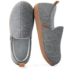 Women's Memory Foam Slippers Cozy Brushed Jersey Breathable House Shoes for Indoor Outdoor G