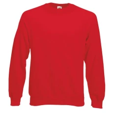 Women's Men's Long Sleeve Sweat Jacket - red - Small
