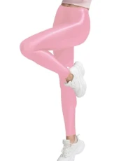 Womens Mens Metallic Wet Look Full Length Leggings Apparel Shiny High Waisted Stretchy Disco Trousers Dance Pants Pink M Womens Mens Metallic Wet Look Full Length Leggings Apparel Shiny High Waisted Stretchy Disco Trousers Dance Pants Pink M