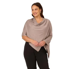 Women's Metallic S'hug with Tunnel Sleeves Shrug Sweater, Marble, M-L