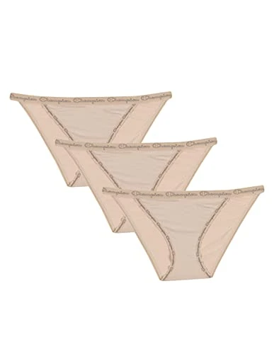 Women's Microfiber String Bikini, 3-Pairs Style Underwear, Soft Taupe/Soft Taupe/Soft Taupe, XL (Pack of 3)
