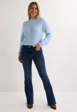 Womens Mid Blue Alexa Bootcut Jeans