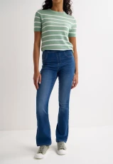 Womens Mid Blue Bootcut Jeans Jegging