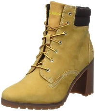 Women's MID LACE UP Boot Fashion, Wheat, 9 UK