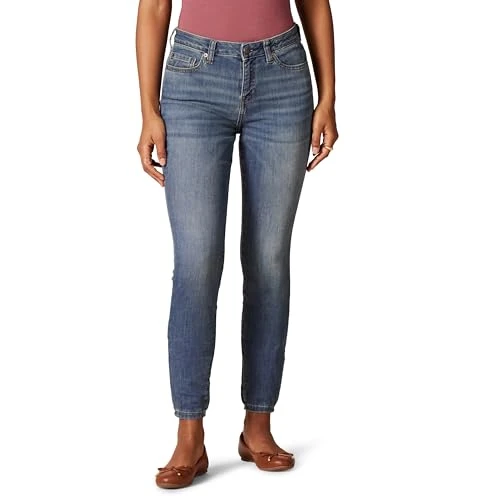 Women's Mid-Rise Curvy Skinny Jean, Medium Wash, 14-16
