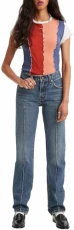 Women's Middy Straight with Pintuck Trousers, No Filter, 27W / 31L Women's Middy Straight with Pintuck Trousers, No Filter, 27W / 31L