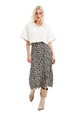 Women's Midi A-line Regular fit Woven Skirt, Black, 40 Women's Midi A-line Regular fit Woven Skirt, Black, 40
