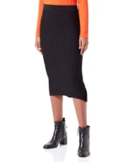 Womens Midi Skirt Black XS