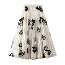 Women's Midi Skirt Dance Party A-Line High Waisted Reversible Floral Tulle Skirt Holiday Party Costume Pleated Half Skirts Women's Clothing Skirts Women's Midi Skirt Elegant Sexy, beige, One Size Women's Midi Skirt Dance Party A-Line High Waisted Reversible Floral Tulle Skirt Holiday Party Costume Pleated Half Skirts Women's Clothing Skirts Women's Midi Skirt Elegant Sexy, beige, One Size
