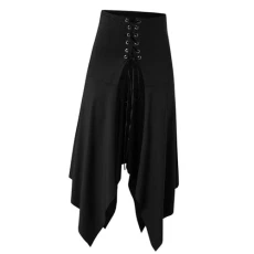 Womens Midi Skirt High Waisted Tulle Skirts Adjustable Lace up Flowy Long Skirt for Stage Performance Festival Dress up, L